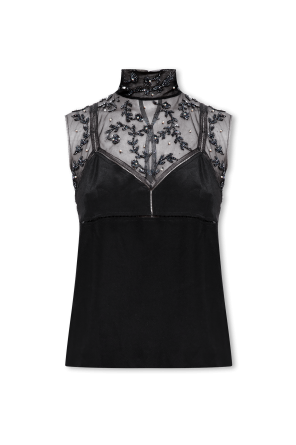 Dries Van Noten Black Velvet Tank Top – BlackSkinny