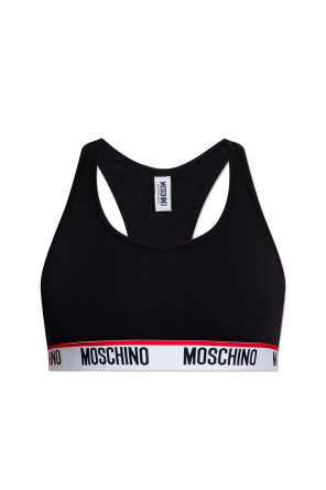 Cropped top with logo od Moschino