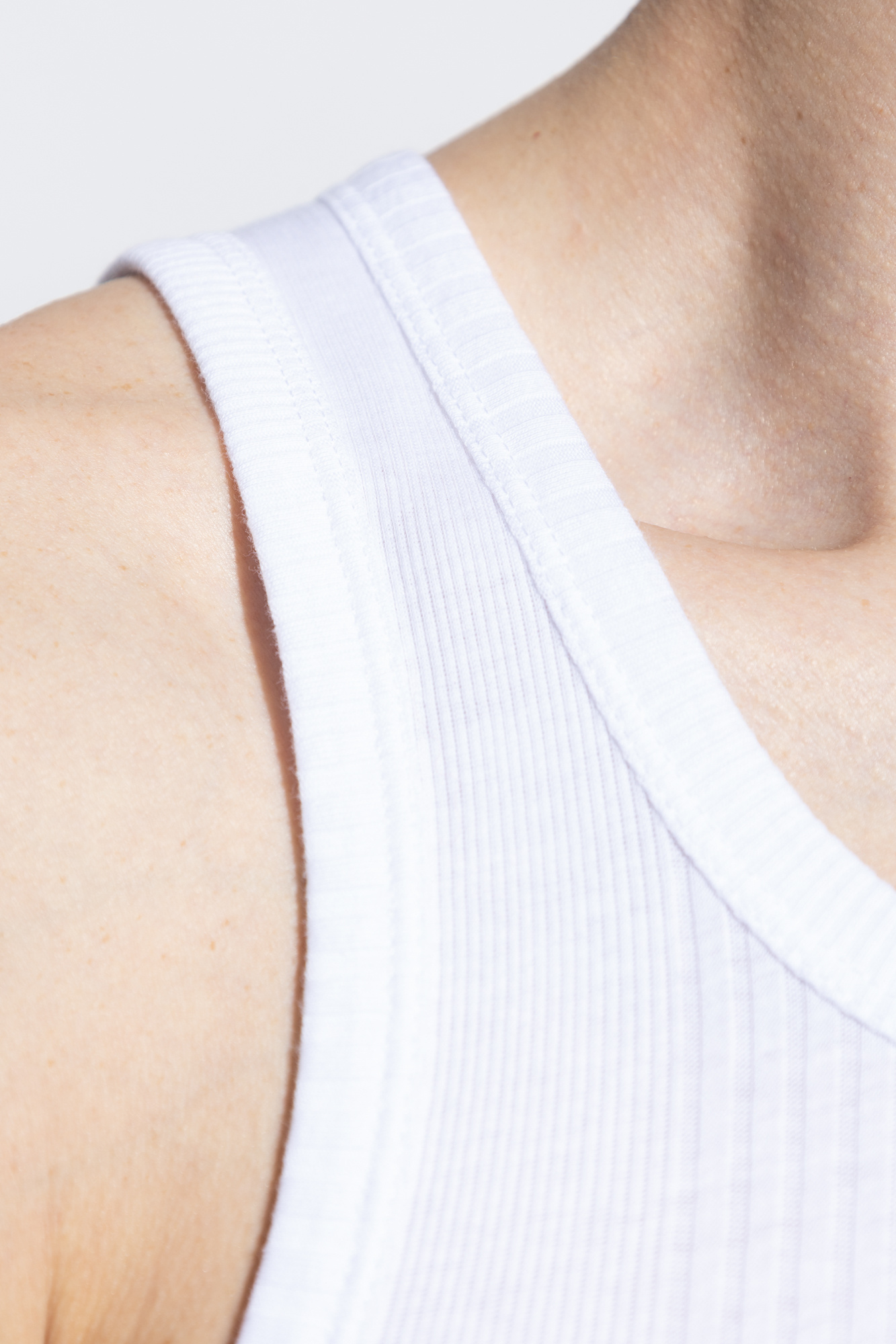 The Caraco ribbed cotton tank top in white - Jacquemus