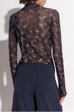 Dries Van Noten Transparent turtleneck top