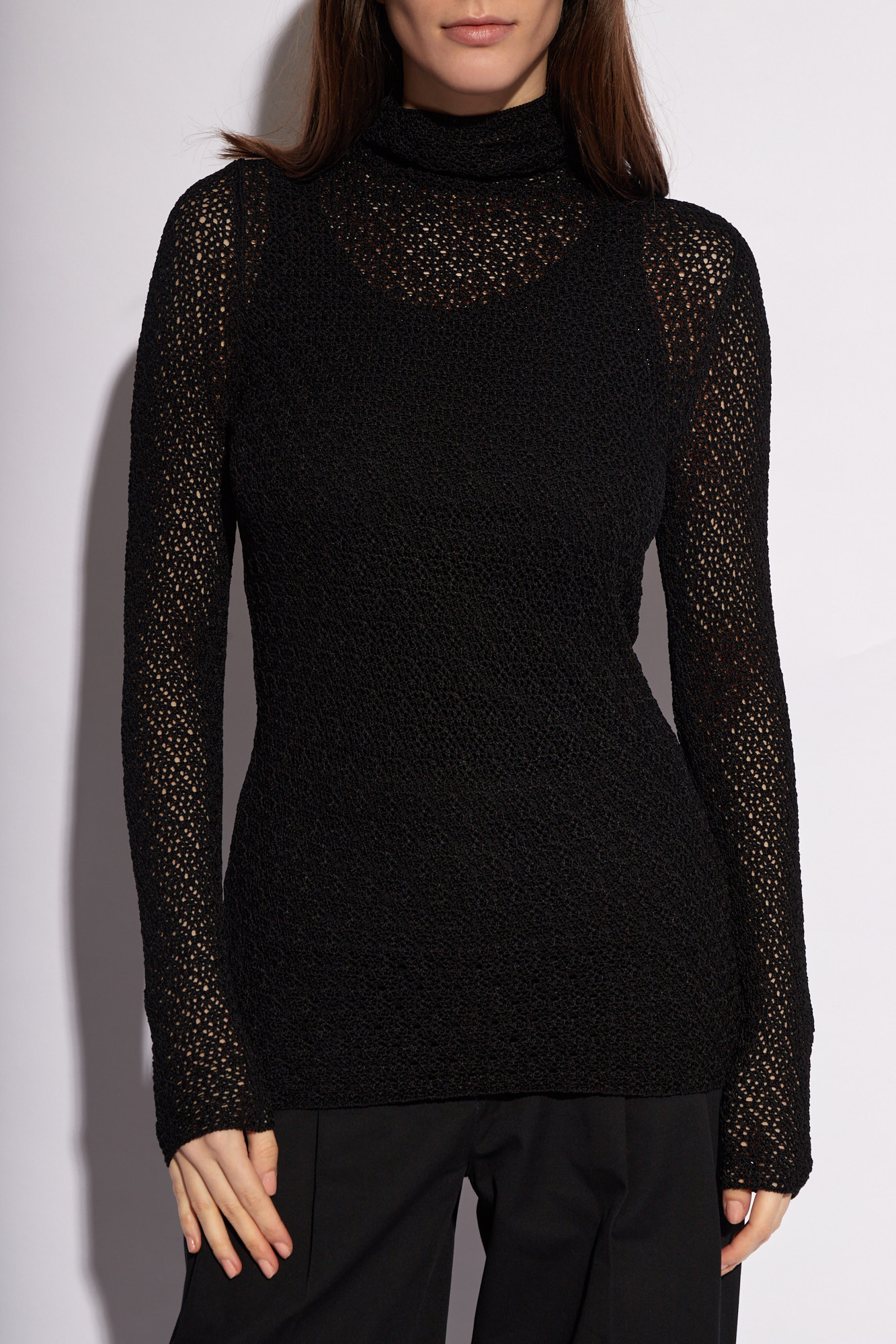 TOTEME Openwork turtleneck sweater