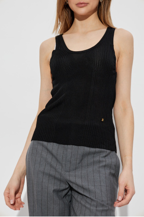 Moschino Top with logo-shaped appliqué