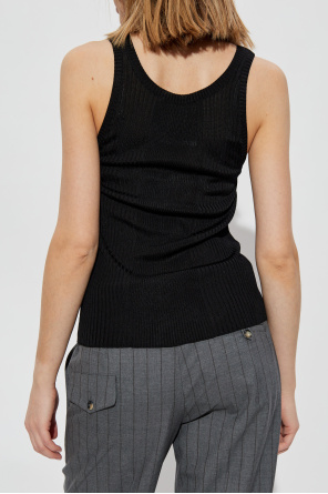 Moschino Top with logo-shaped appliqué