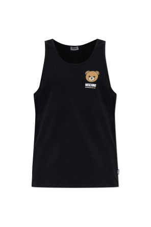 Sleeveless T-shirt with logo