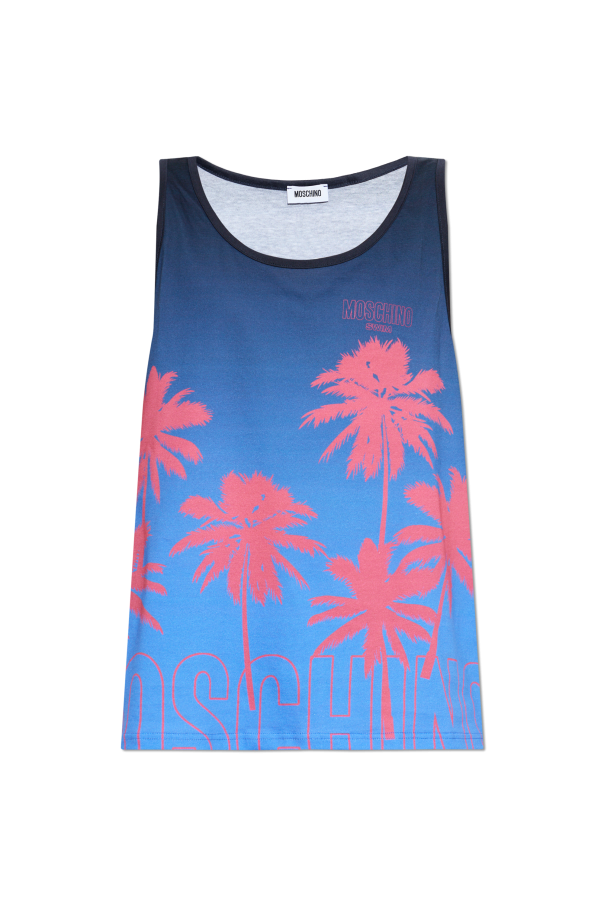 Beach top with print od Moschino