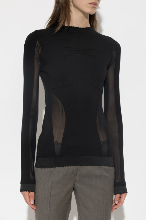 The Attico Top with transparent inserts