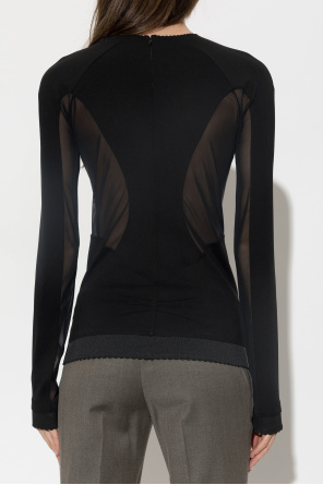 The Attico Top with transparent inserts