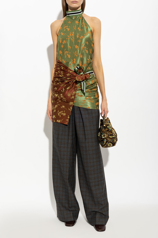 Dries Van Noten Silk top ‘Carfy’