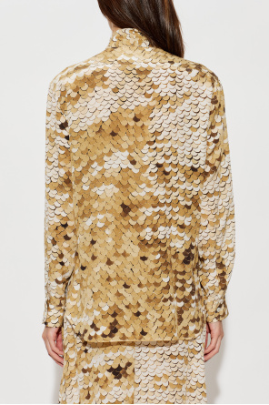 Moschino Silk shirt with decorative tie at the neckline