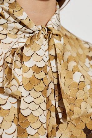 Moschino Silk shirt with decorative tie at the neckline