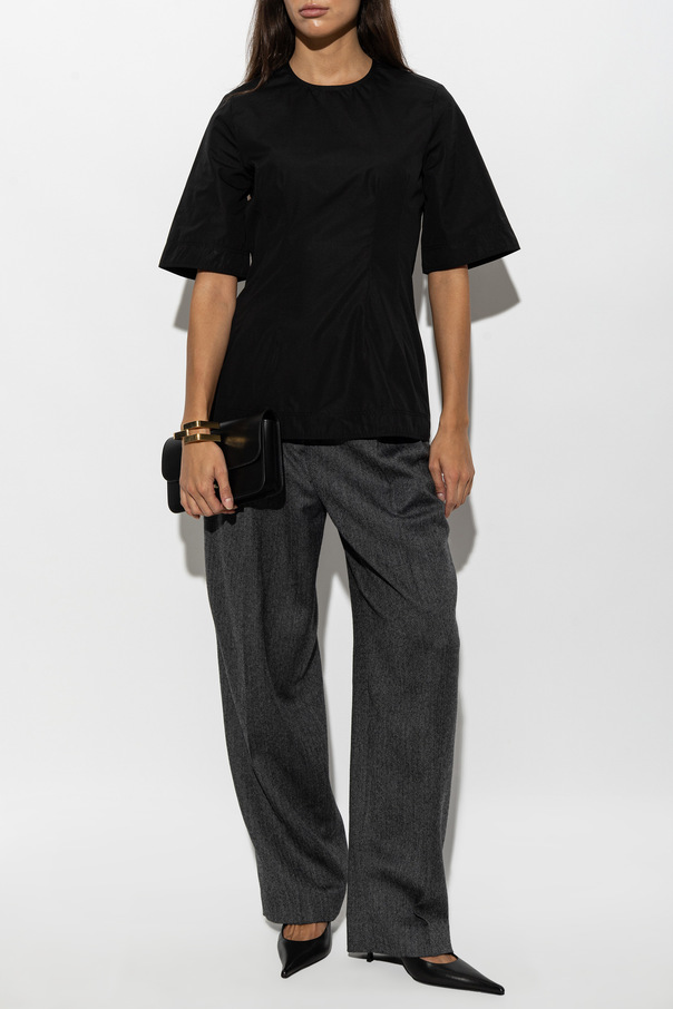 TOTEME Cotton top with round neckline