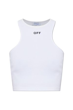 Top corto con logo bordado