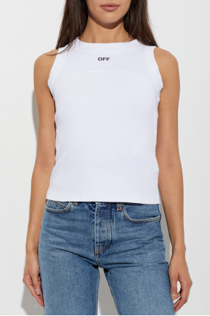 Off-White Ribbed sleeveless top