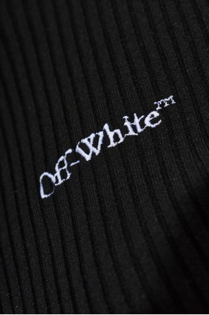 Off-White Ribbed top with turtleneck