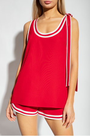 Red Valentino Tank top with tie detail