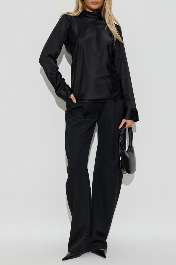 Courrèges Top mit Stehkragen