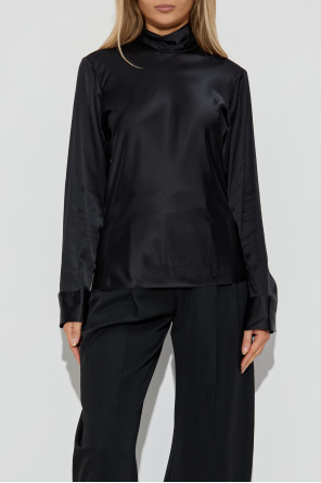 Courrèges Top mit Stehkragen