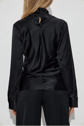 Courrèges Top mit Stehkragen