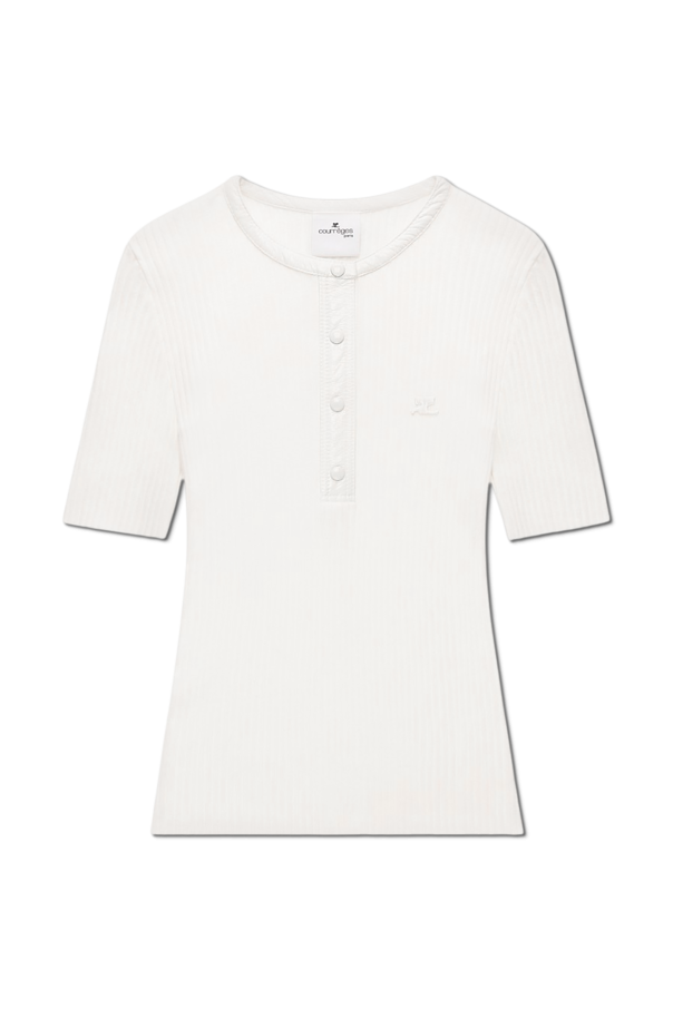 Top made of combined materials od Courrèges
