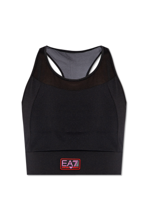Sports bra with logo od towel ea7 emporio armani 914002 cc489 00020 black