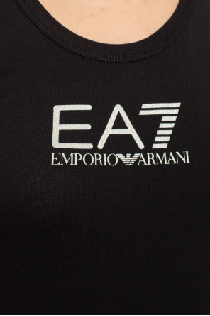 Emporio Armani buttoned wrap coat Top with logo