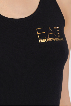 EA7 Emporio xcp001 armani Giorgio xcp001 armani ribbed-detail slim-cut T-shirt