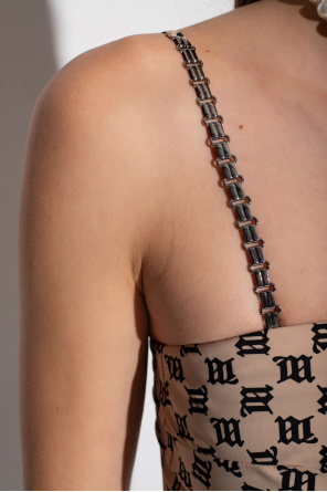 MISBHV Women's Monogram Bikini Top in Beige MISBHV