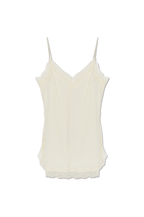 Top with lace inserts