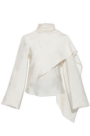 Silk top with turtleneck