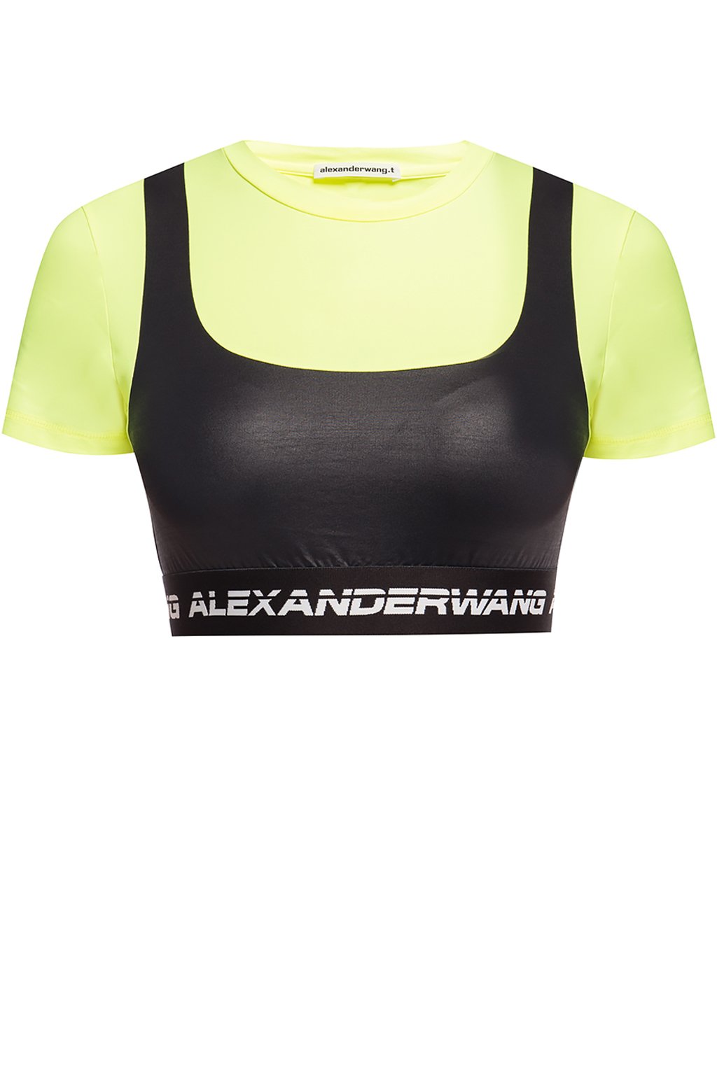 Neon Performance crop top with logo T Alexander Wang - KR