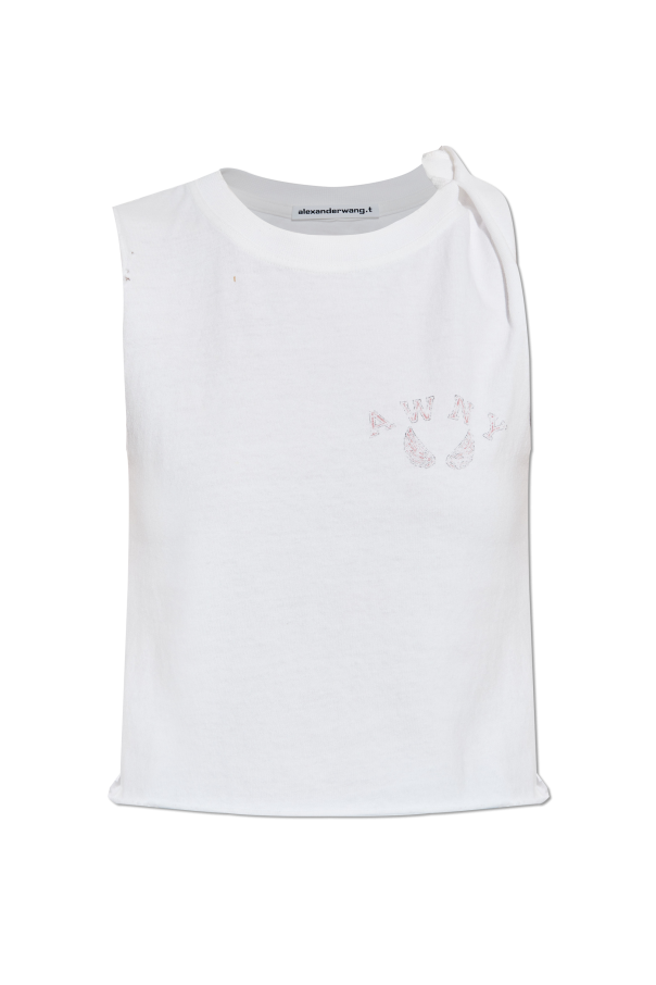 T by Alexander Wang Top con logo