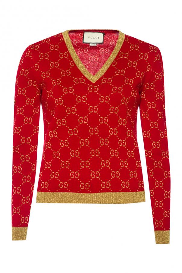 gucci pink and gold sweater