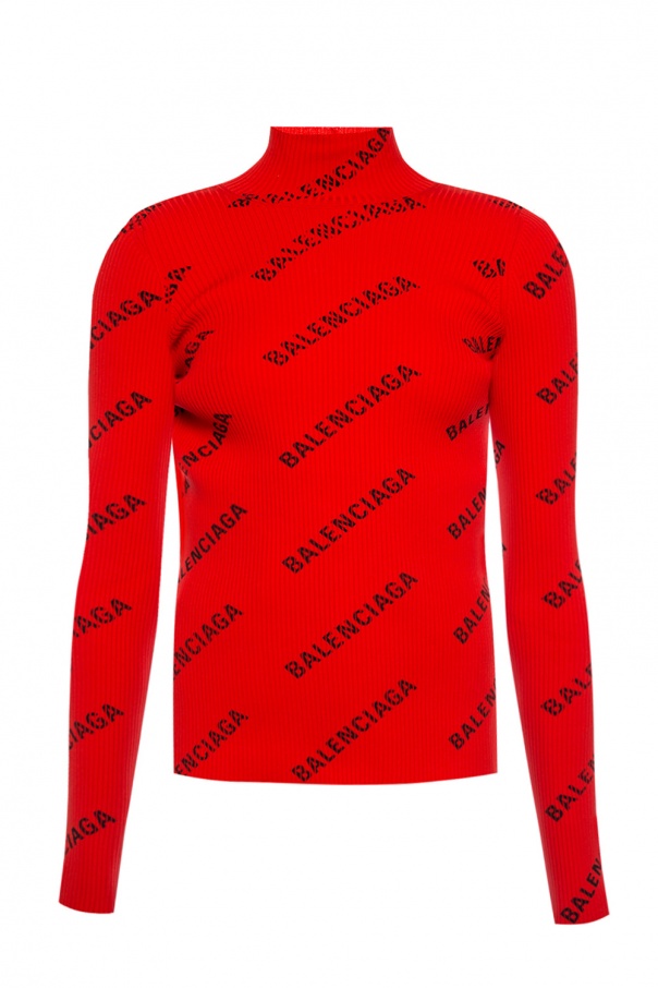 Red Cut-out turtleneck sweater Balenciaga - Vitkac Italy