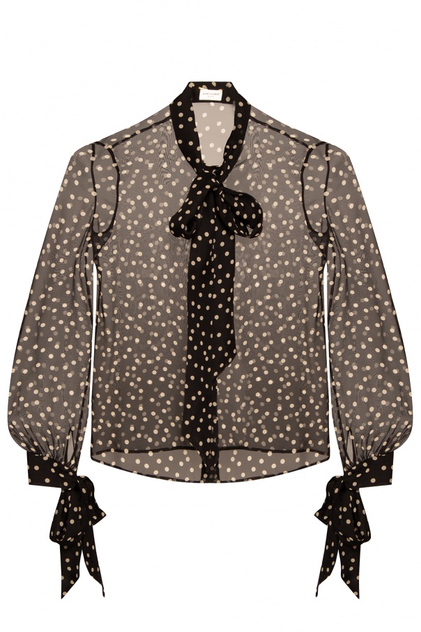 Saint Laurent Shirt with polka dot print
