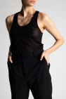 Saint Laurent BLACK See-through tank top