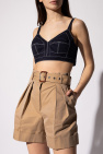 Alexander McQueen NAVY BLUE Sleeveless crop top