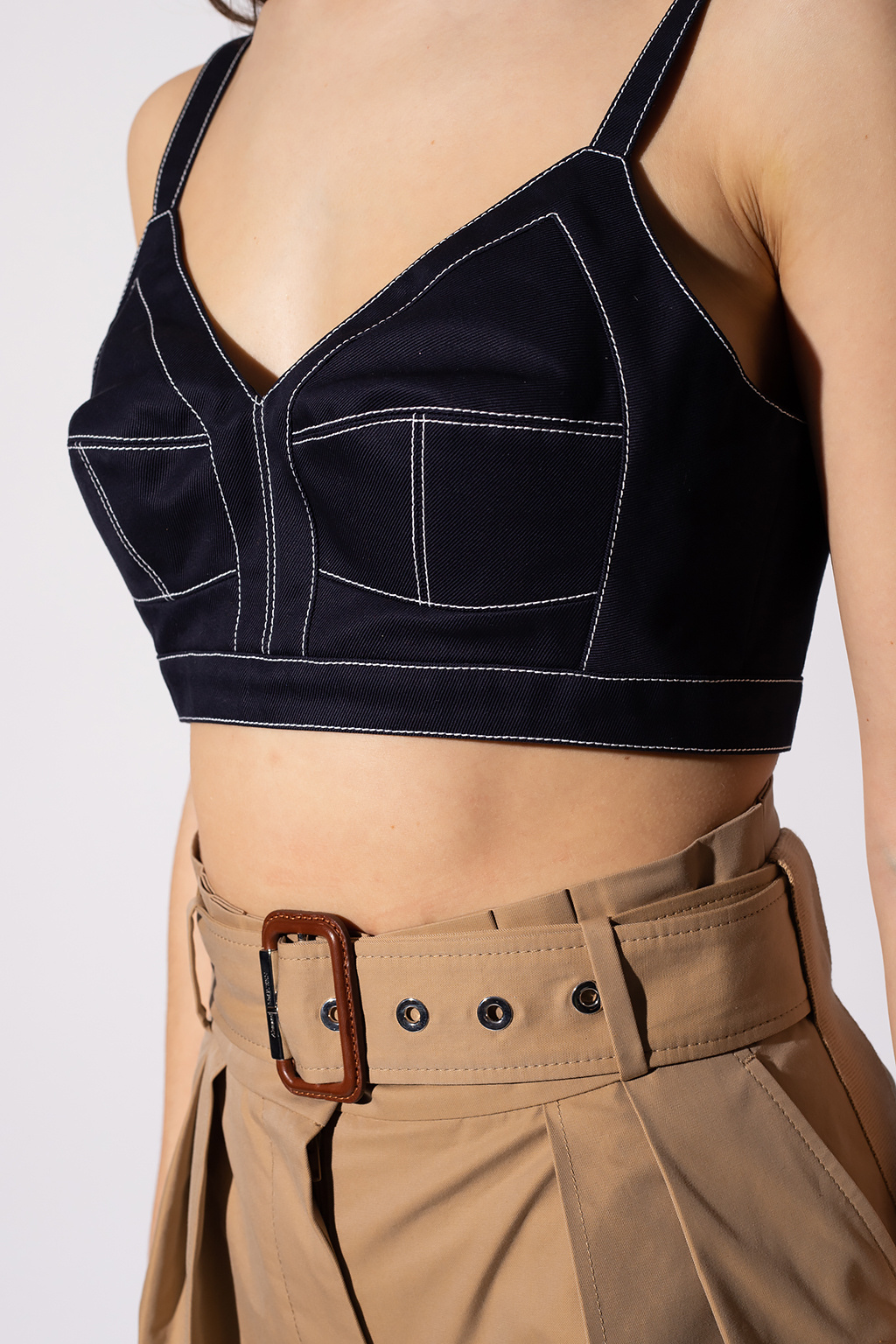 Alexander McQueen Sleeveless crop top