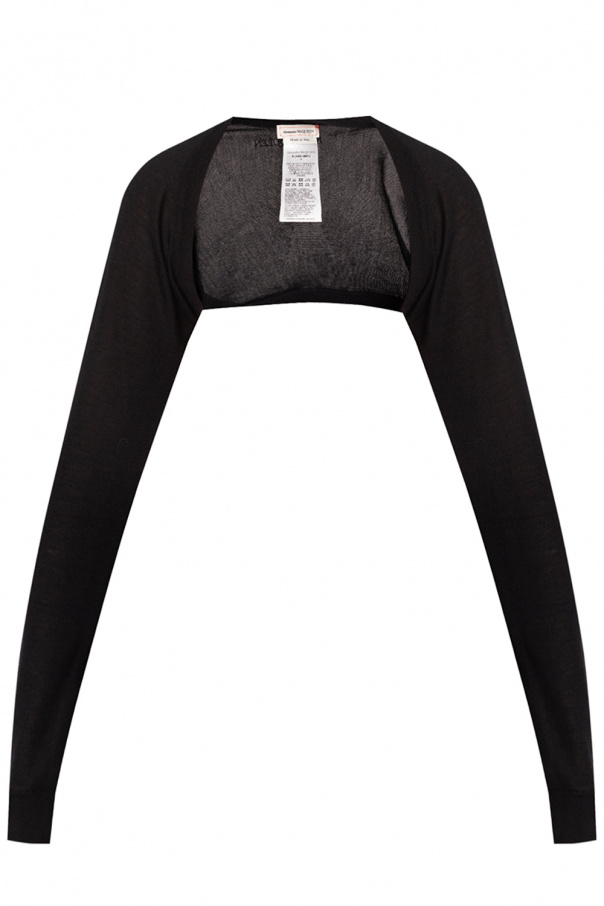 Alexander McQueen Cropped cashmere cardigan