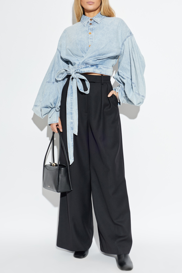 Zimmermann Camisa vaquera con lazada decorativa