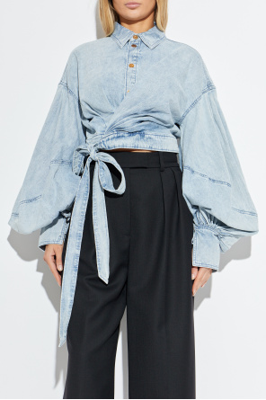 Zimmermann Camisa vaquera con lazada decorativa