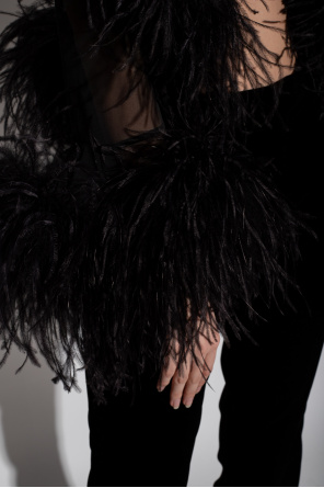 Saint Laurent Top with ostrich feathers