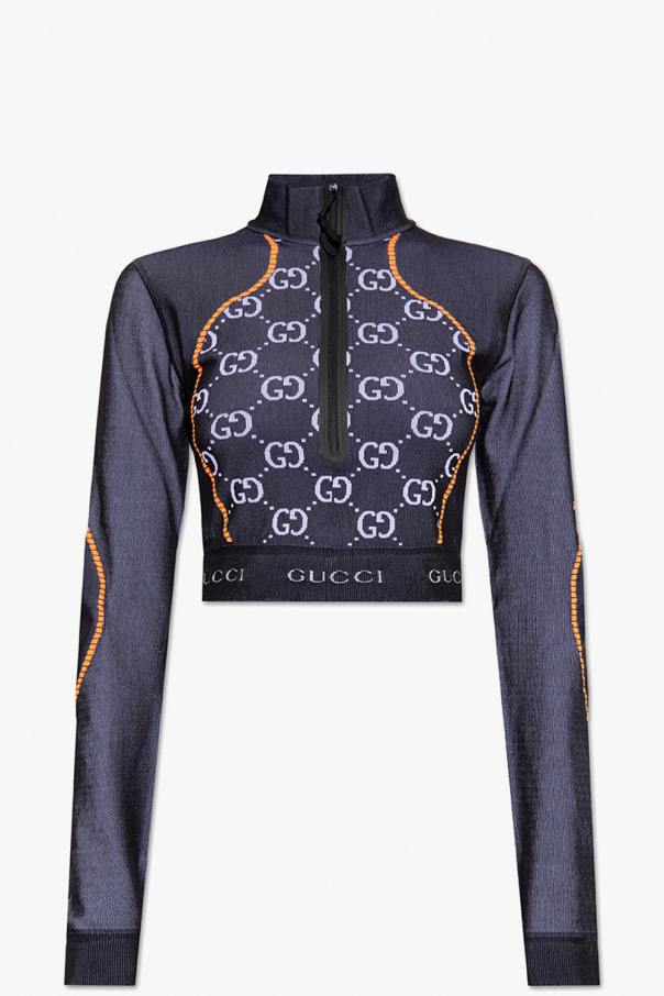 gucci Fall Krótki top z monogramem