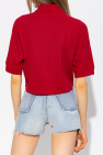 Saint Laurent RED Cropped polo shirt