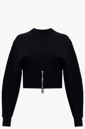 Alexander McQueen logo-print cotton hoodie Nero