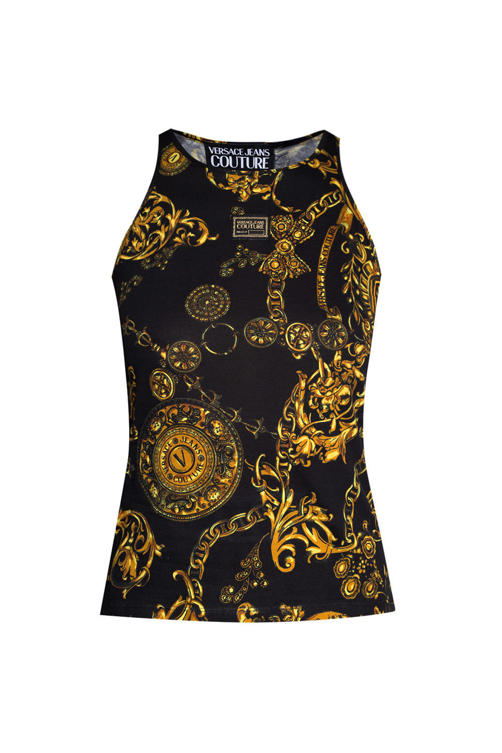 Womens Clothing Tops Sleeveless and tank tops Versace Barocco Printed Silk Camisole in Black 
