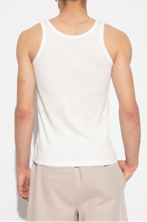 Saint Laurent Bawełniany t-shirt bez rękawów