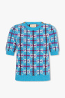 Gucci BLUE Wool sweater with short sleeves