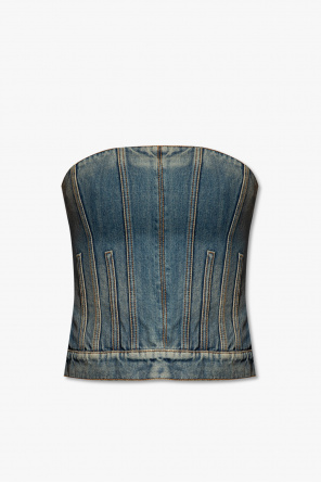 Alexander McQueen boat-neck cable-knit top
