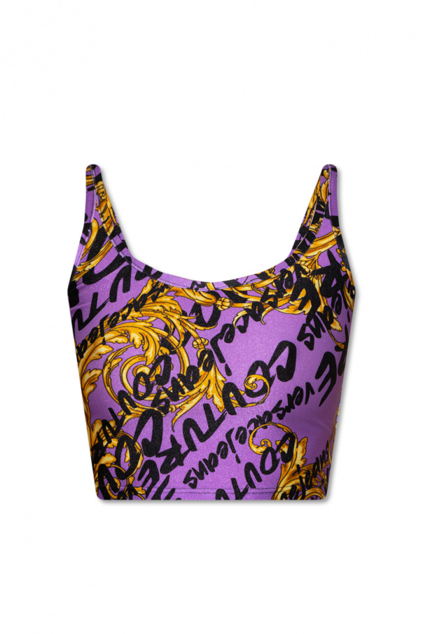 Versace Midi jeans Couture Patterned tank top