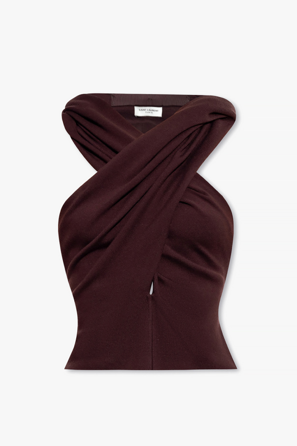 Cropped hooded top od Saint Laurent